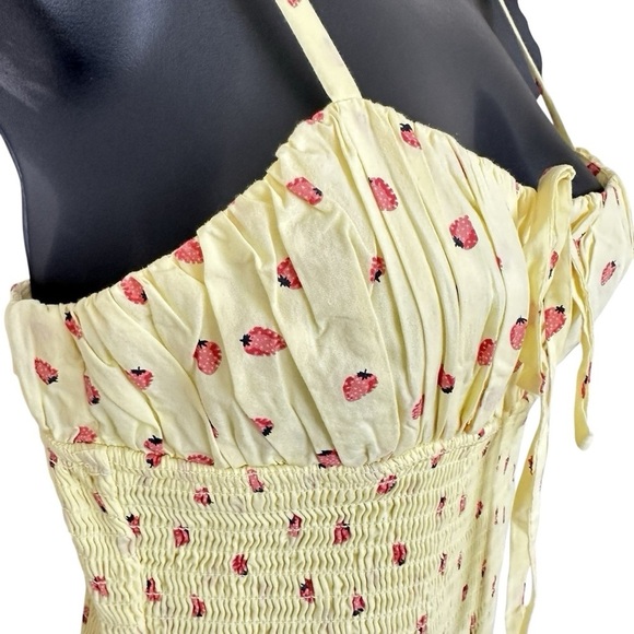 Free People Lavender Daze Midi Dress Strawberry Lemon Combo NWOT! SZ S - Picture 11 of 11